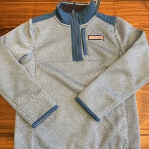 Vineyard vines boy small sweater fleece pullover Shep Shirt 1/2 zip NWT